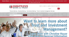 Desktop Screenshot of charlottestatebank.com